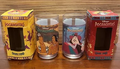 Vintage Disney Pocahontas Colors Of The Wind Cups Glasses Set Of 2 Burger King • $16.95