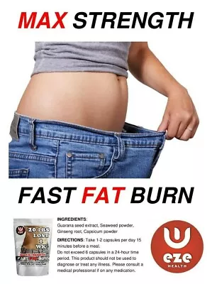 FAT BURN EXTREME Weight Loss Diet Pills STRONGEST Legal Fat Burner *60 Pills* • £8.98