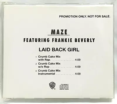 (CD) Maze – Laid Back Girl (Crumb Cake Mix) Promo NM PRO-CD 6566-R Rare. • $39.99