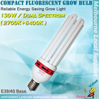 Hydroponics CFL Lamp 125W 2700K + 6400K Dual Spectrum Save Energy Grow Light • $45