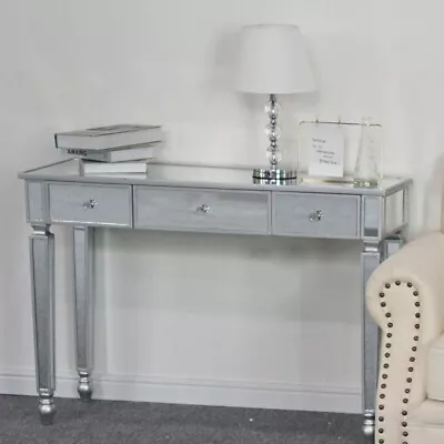 FCH Mirrored Console Table With 3 Drawer Storage Sofa Side Table Dresser Desk • $124.99