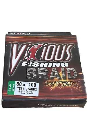 VICIOUS Fishing Braid Line 100 Yard 80lb Test Hi-vis Moss Green C2 • $9.99