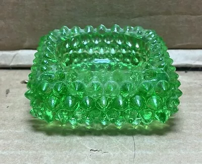 Vintage Green Glass Studded Trinket Box • $12.50