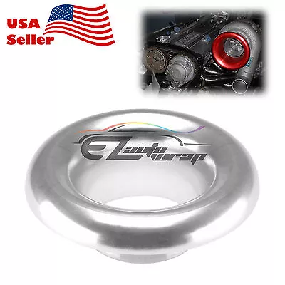 4  Silver Short Ram Cold Air Intake Turbo Horn Aluminum Velocity Stack Adapter • $16.68