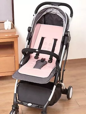 Baby Stroller Cushion Pad Seat Padding Pram Support Cushion Baby Pink Soft • £7.01