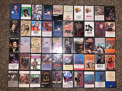 $60 • Buy HUGE Lot Of 50 Vintage Cassette Tapes, 70s, 80s, And 90s Outlaw/Country/Rock