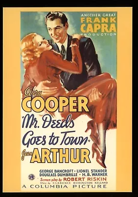 Mr. Deeds Goes To Town Movie Cinema Film Poster Art Postcard • $5.95