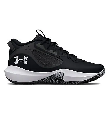 Under Armour Adult UA Lockdown 6 Basketball Shoes - Black/White - 3025616-001 • $59.95