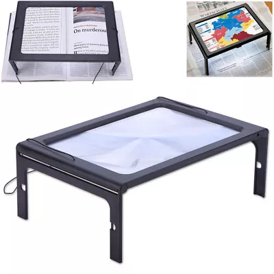 £8.95 • Buy Large Magnifying Glass Hands Free With LED Light Magnifier Giant Reading Sewing