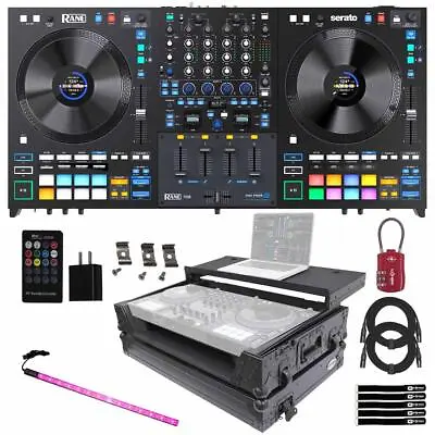 Rane FOUR Advanced 4 Channel Mixer Stems Serato DJ Controller W Black Case • $1764.40