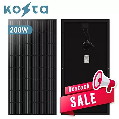 Kosta 200W 12V Monocrystalline Solar Panel For Marine RV Off-grid System • $179.50