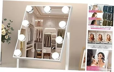  Hollywood Makeup Mirror With Lights Lighted Vanity Mirror With 9 White • $58.72