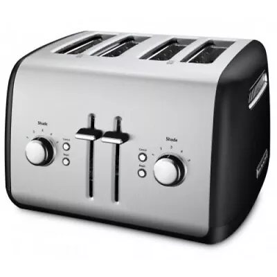 KitchenAid KMT4115OB 4-Slice Black And Silver Toaster • $56