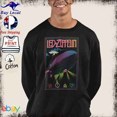 LED ZEPPELIN Poster Long Sleeve T Shirt XS - 5XL Retro Rock Music Tee • $54.50