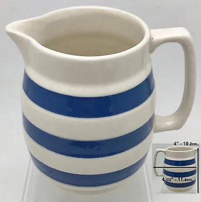 T. G. Green Gresley Cornishware Ironstone Blue White Striped Small Jug 4  - 10cm • $13.76