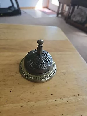 Vtg Ornate Cast Brass Concierge Front Desk Counter Bell Hotel Service Sales • $20