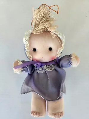 Vintage Kamar Plush Baby Doll With Violet Dress 7  • $18.99