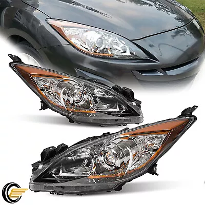 For 2010-2013 Mazda 3 Lh+rh Chrome Amber Corner Projector Headlights Headlamps • $92.80