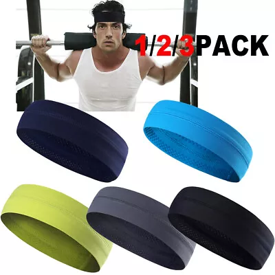 Sports Headband Non Slip Yoga Running Stretch Head Hair Sweat Band For Men Women • $7.99