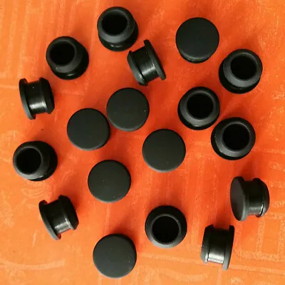 Cover Plug Black Silicone Snap-on Hole Cover Protector Caps Cover Cap Φ2.5~14mm • £1.62