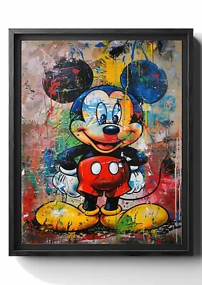 Mickey Mouse Abstract Funky Bedroom Room Wall Art Print Poster A1 A2 A3 A4 A5 • £4.95