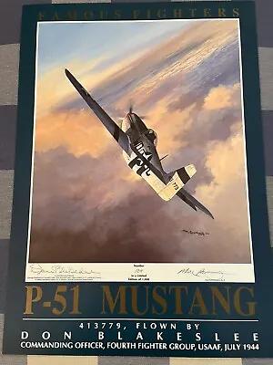 MARK POSTLETHWAITE P-51 Mustang 4th Fighter Group DON BLAKESLEE DON'T MISS THIS! • $100