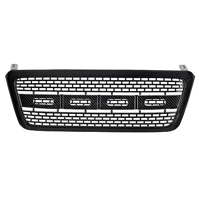 Fits 2004-2008 Ford F150 Black Carbon Fiber Look Raptor Style Bumper Hood Grille • $101.99