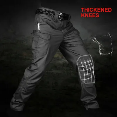 Mens Cargo Pants Tactical Work Pants Combat Outdoor Waterproof Hiking Trousers • $19.94