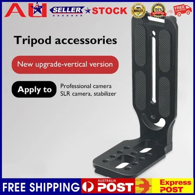 Quick Release DSLR Camera L Plate Tripod Mount Vertical Bracket (Black) • $14.70