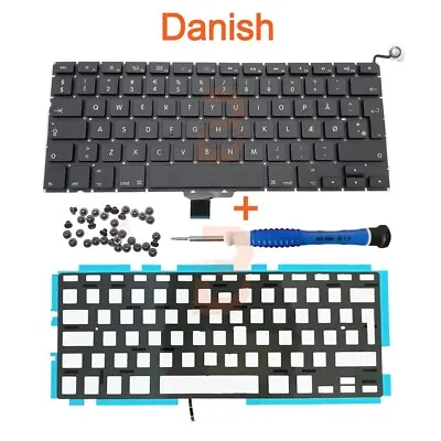 New Danish Keyboard With Backlight For Macbook Pro 13  A1278 2009-2012 Years • $22.98