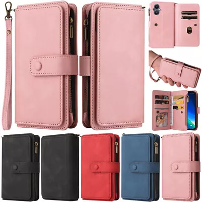 Zipper Wallet Leather Flip Case Cover For Oneplus 10T Nord CE2 N20 N30 CE3 Lite • $36.29