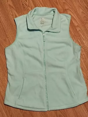 Made For Life Teal Large Fleece Zip Up Vest • $14.97