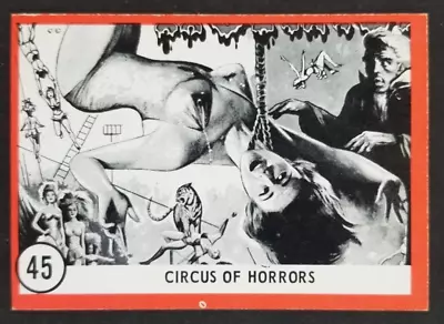 Vintage 1963 Circus Of Horrors Famous Monsters Rosan Card #45 (Soft Corners) • $12.95