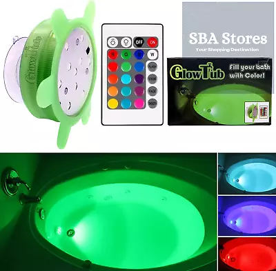 GlowTub Underwater Remote Controlled LED Color Changing Light For Bathtub Or Spa • £14.37