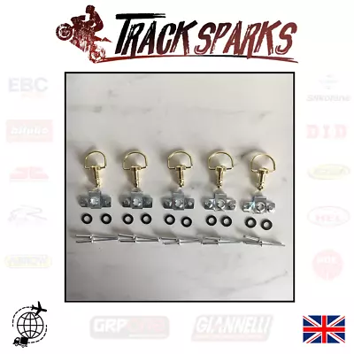 DZUS TYPE FASTENERS D-RING QUICK RELEASE RIVET GOLD 1/4 TURN 19mm 5 Pack UK • $18.66