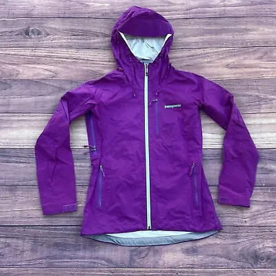 Patagonia Torrentshell 3L Rain Jacket H2No Waterproof Hooded Purple Green Sz XS • $44.99