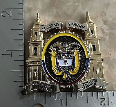 US Embassy MSG DET Marine Security Guard Bogota Colombia Challenge Coin • $90