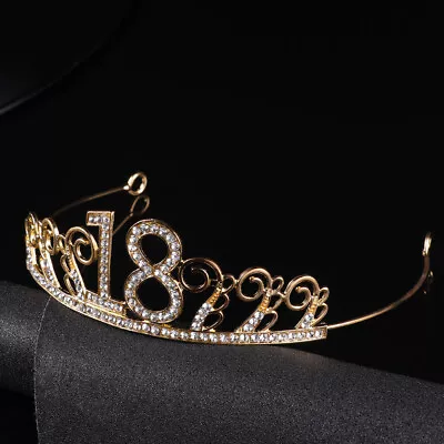 18th Birthday Sash Alloy Birthday Crown 18th Birthday Crowns Tiaras • £7.75