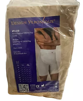 Design Veronique Non Zippered TRAM Flap Girdle #1450 Latex Formaldehyde Free Med • $230.73