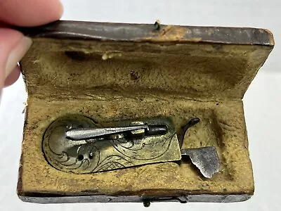 Civil War Era Spring Loaded Bleeder Fleam Lancet Etched Brass Body Orig Case • $245.99