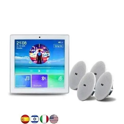 Bluetooth Smart Amplifier Stereo Sound Music Panel Touch Screen Ceiling Speaker • $259.90