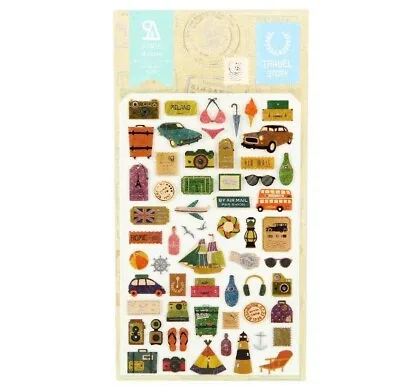 Suatelier Sonia Vintage Travel Themed Korean Stickers Scrapbooking Diary • $14.95