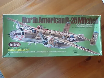 Guillows Airplane Model B25 Mitchell US Airforce WWII Bomber Open Box • $20.99