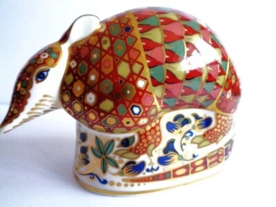 £79 • Buy ROYAL CROWN DERBY  ARMADILLO  Best Quality GOLD STOPPER   PAPERWEIGHT