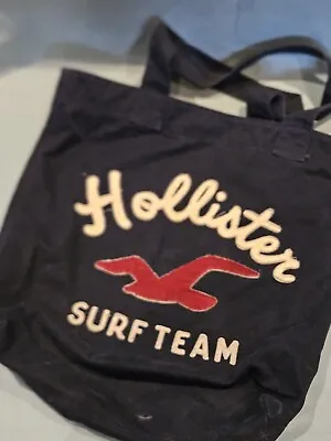 Hollister Surf Team Navy Blue Canvas Tote Shopping Bag GC • £6.99