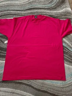 Vintage Fruit Of The Loom Best Single Stitch Shirt XL Hot Pink Blank 80s 90s • $12.94