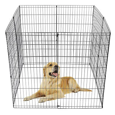 $44.58 • Buy 42  Dog Playpen 8-Panel Metal Fence Portable Animal Exercise Pen Indoor Outdoor 