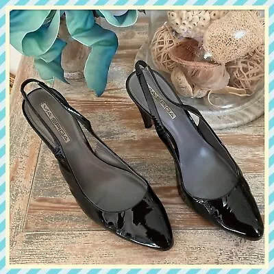 Via Spiga Black Patent Slingback Heels Size 8M • $20