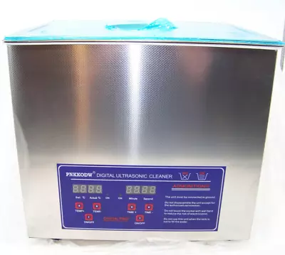 PNKKODW Stainless Steel 10L Industry Heated Ultrasonic Cleaner Heater & Timer • $79.95