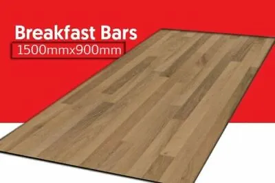 Breakfast Bar 1.5m X 900mm X 40mm Porterhouse Wood Laminate Kitchen • £149.99